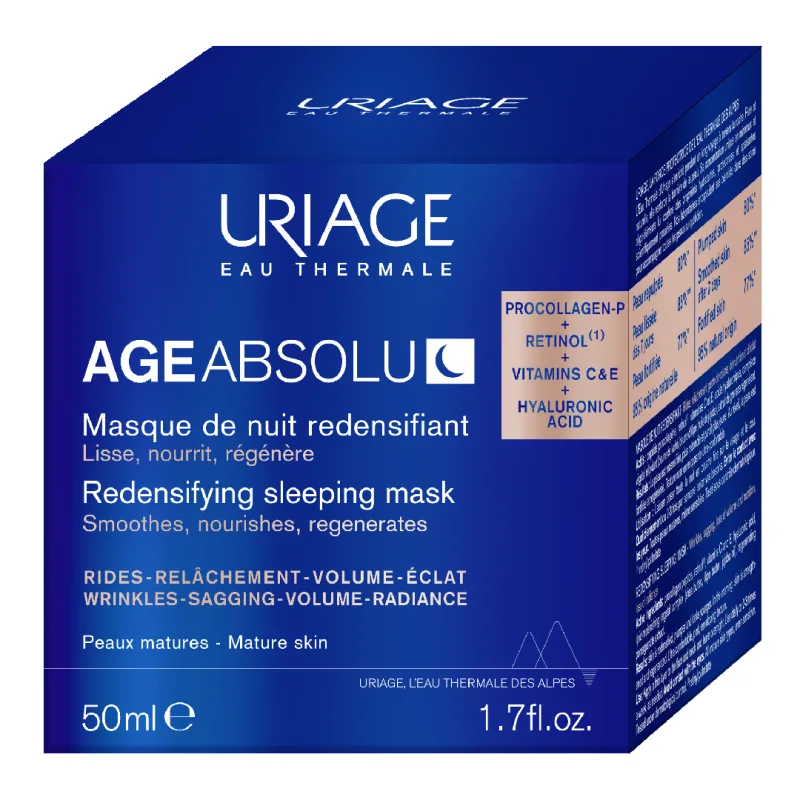 Masca regeneranta de noapte Pro Colagen Age Absolu, 50 ml, Uriage — preț și oferte