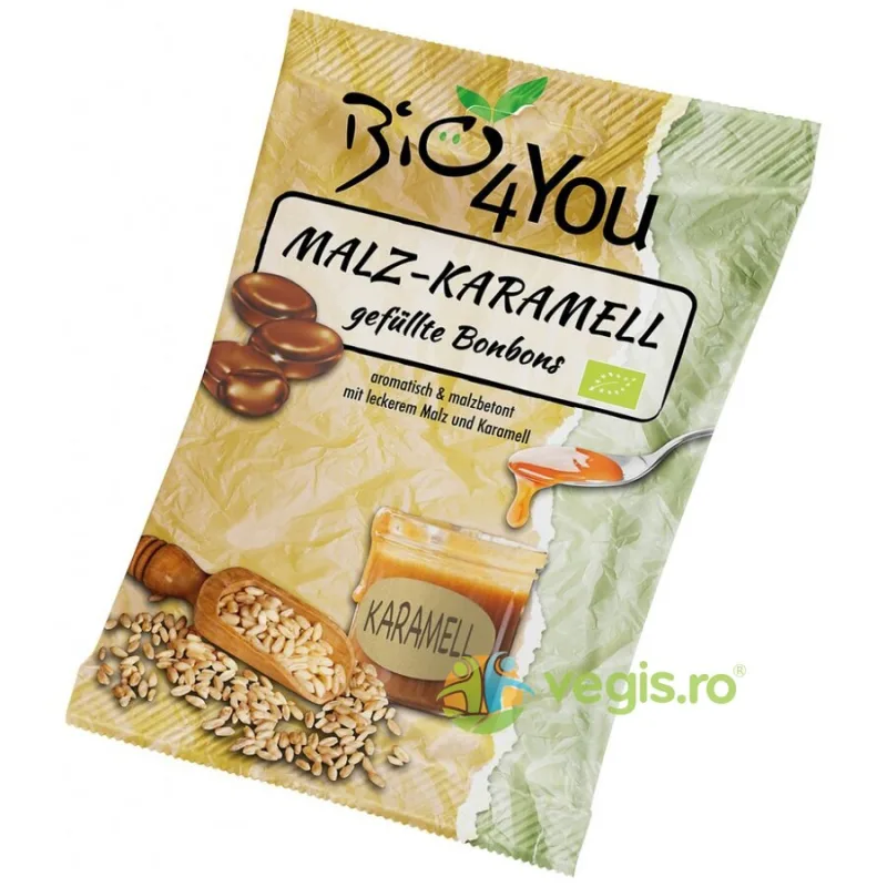 Bomboane cu Malt si Caramel Ecologice/Bio 75g BIO4YOU — preț și oferte