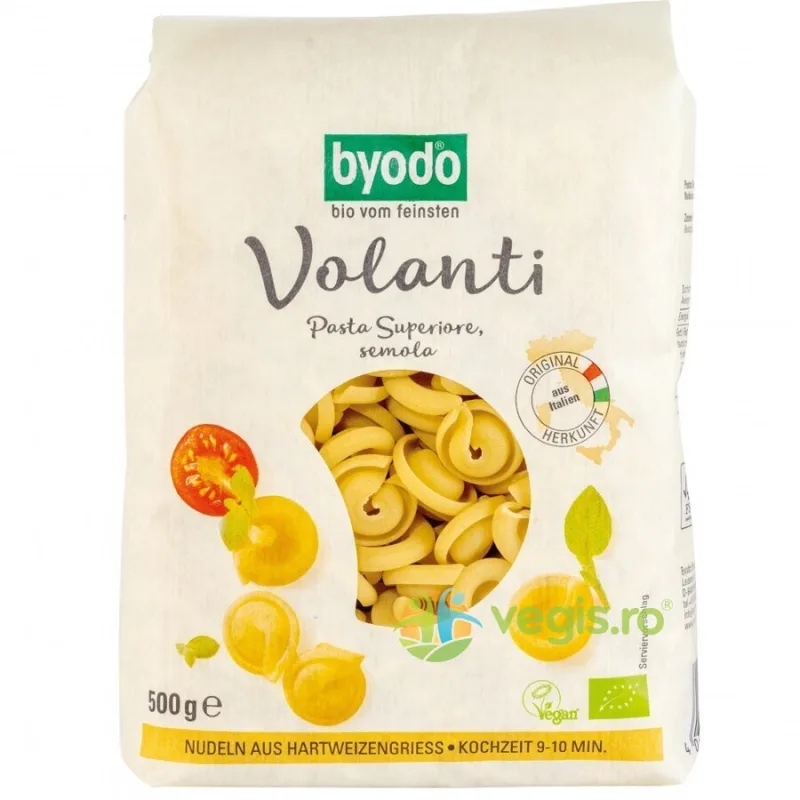 Paste Volanti din Gris de Grau Dur Ecologic/Bio 500g BYODO — preț și oferte