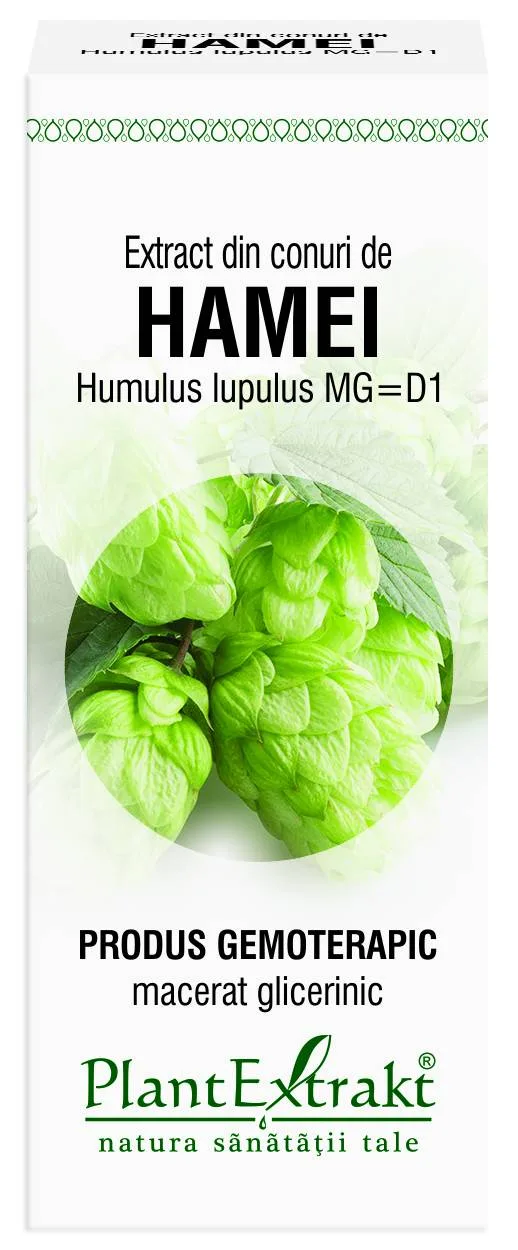 Hamei, extract din conuri, HUMULUS LUPULUS, gemoderivat - 50ml Plantextrakt — preț și oferte