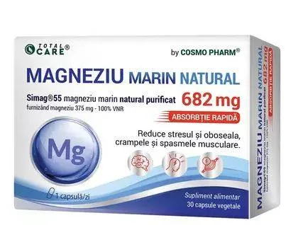 Magneziu Marin, 682mg, ajuta la cresterea densitatii osoase, 30cps - Cosmo Pharm — preț și oferte