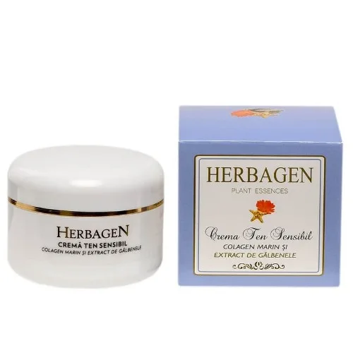 Crema pentru ten sensibil cu colagen si galbenele, 100ml, Herbagen — preț și oferte