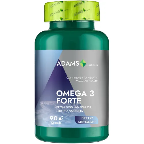Omega 3 Forte (33% EPA, 22% DHA), 90cps, Adams Supplements — preț și oferte