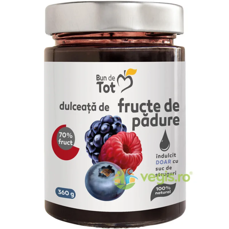 Dulceata din Fructe de Padure fara Zahar 360g BUN DE TOT — preț și oferte