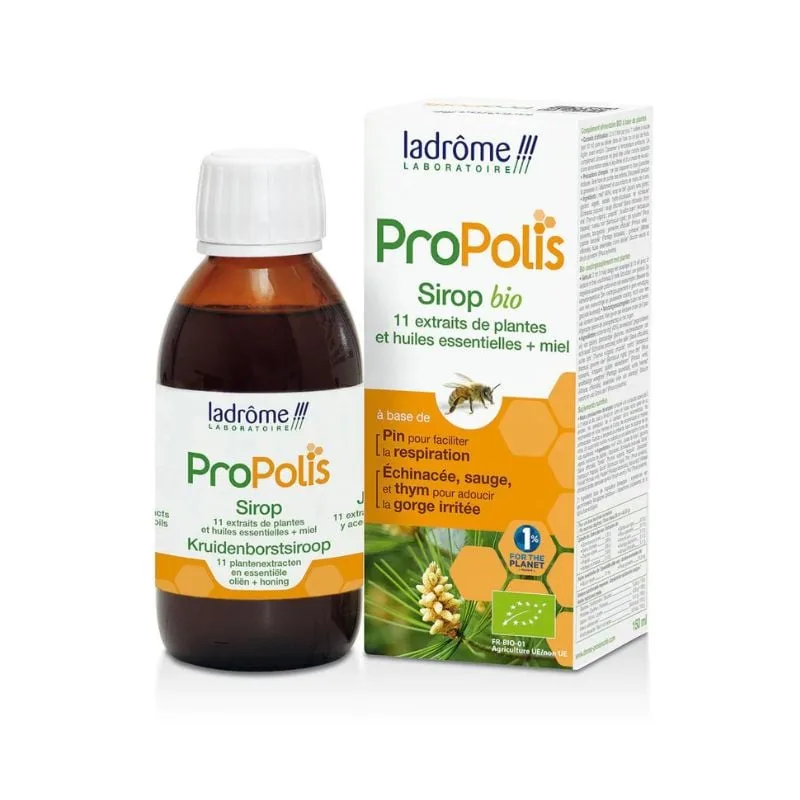 Sirop Propolis BIO pentru gat iritat si caile respiratorii, 150 ml, Ladrome Laboratoire — preț și oferte