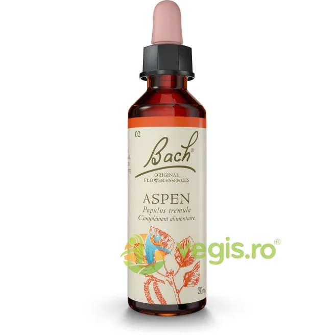 Bach 2 Aspen (Plop Tremurator) Picaturi 20ml BACH ORIGINALS FLOWER REMEDIES — preț și oferte