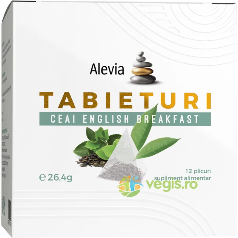 Tabieturi Ceai English Breakfast 12 plicuri piramida ALEVIA — preț și oferte