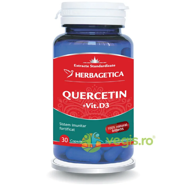 Quercetin + Vitamina D3 30cps HERBAGETICA — preț și oferte