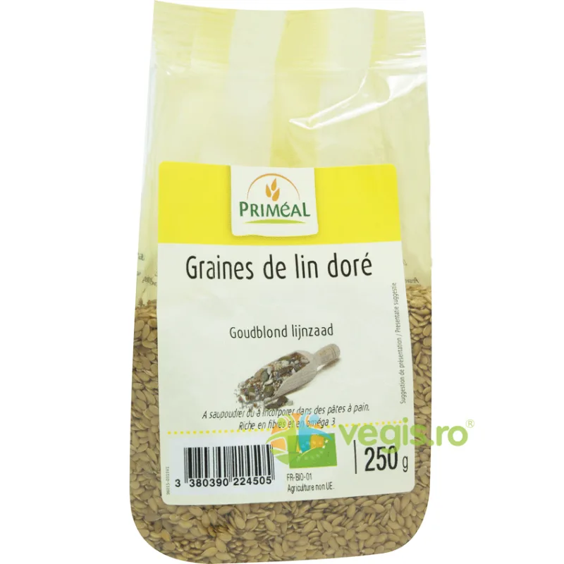 Seminte de In Auriu Ecologice/Bio 250g PRIMEAL — preț și oferte