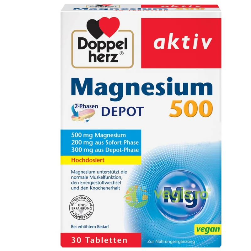Magneziu 500 Depot Aktiv 30tb DOPPELHERZ — preț și oferte