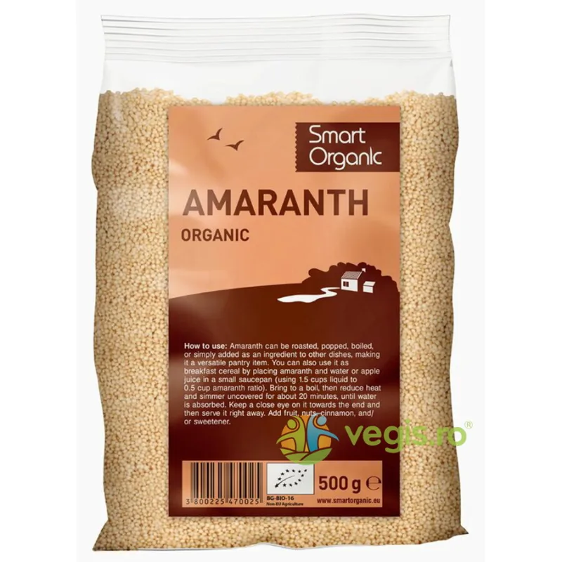 Amaranth Ecologic/Bio 500g SMART ORGANIC — preț și oferte
