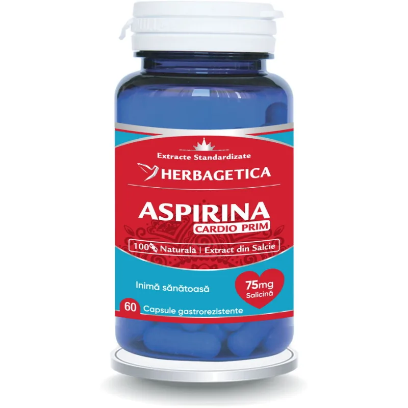 Aspirina Naturala Cardio Prim 60cps HERBAGETICA — preț și oferte