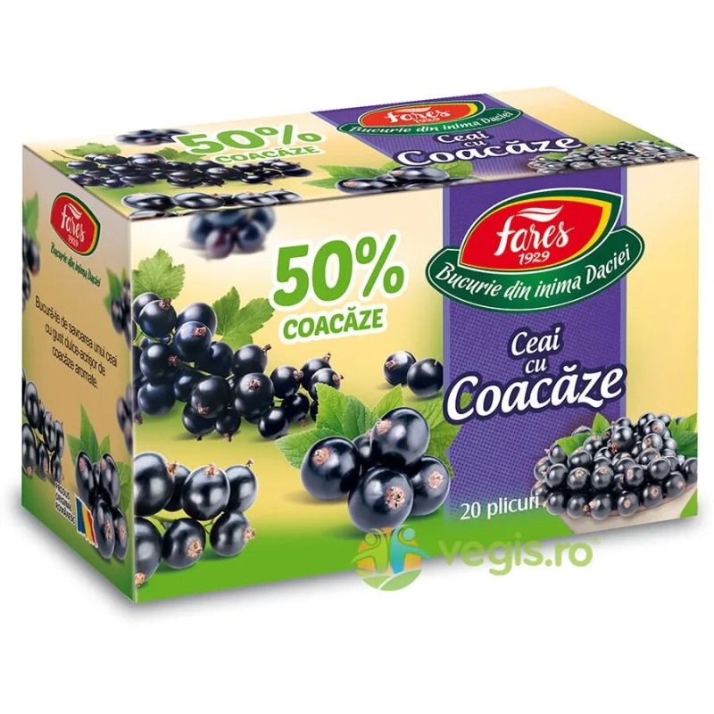 Ceai cu Coacaze 50% 20dz FARES — preț și oferte
