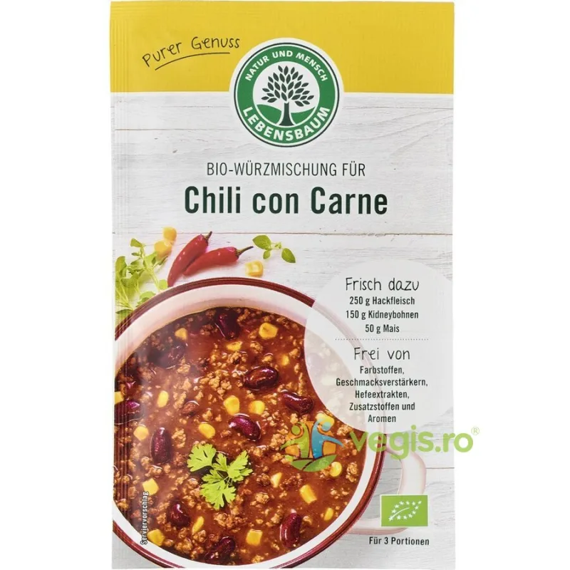 Condiment pentru Chilli cu Carne Ecologic/Bio 30g LEBENSBAUM — preț și oferte