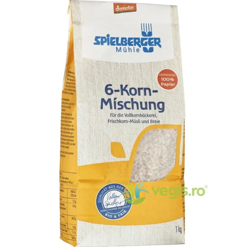 Amestec de 6 Cereale Demeter Ecologic/Bio 1kg SPIELBERGER — preț și oferte