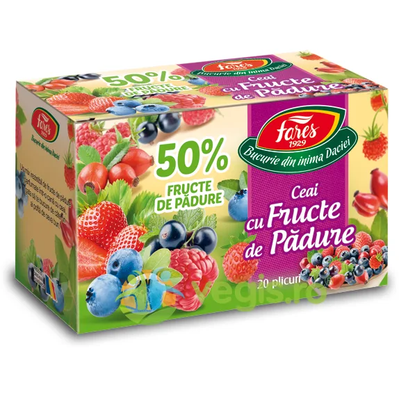 Ceai cu Fructe de Padure 50% 20dz FARES — preț și oferte