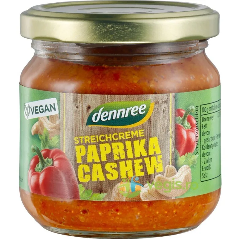 Pate Vegetal cu Ardei si Caju Ecologic/Bio 180g Dennree — preț și oferte