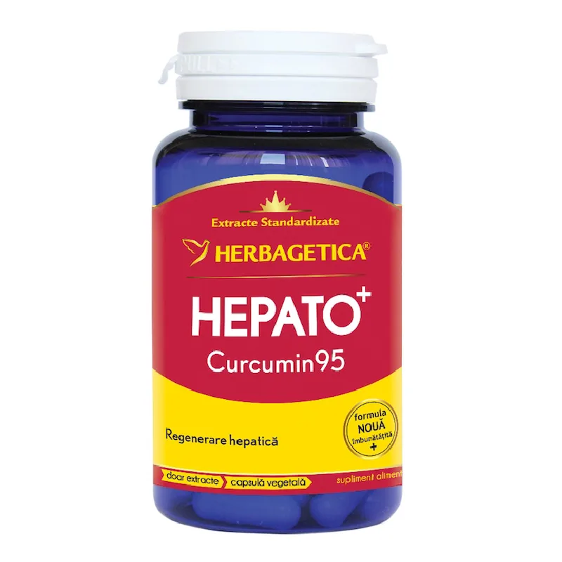Hepato+ Curcumin 95, 30 capsule, Herbagetica — preț și oferte