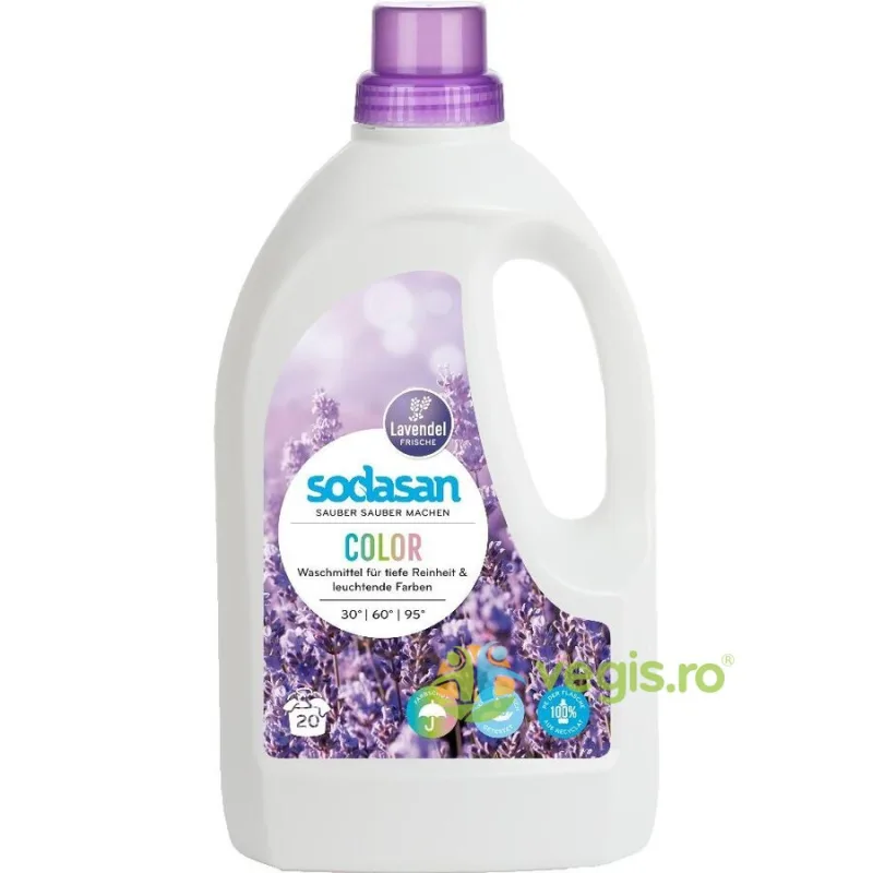 Detergent Lichid pentru Rufe Colorate cu Lavanda 1.5L Sodasan — preț și oferte