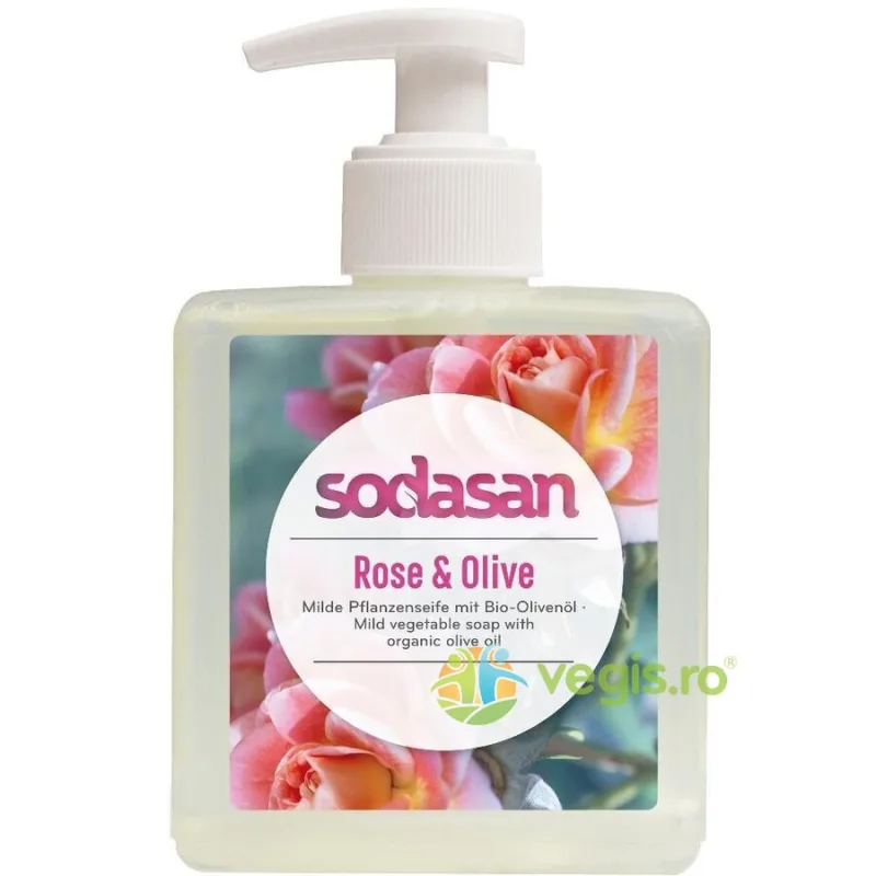 Sapun Lichid cu Trandafir si Masline 300ml Sodasan — preț și oferte