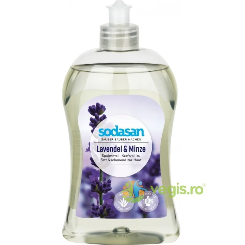 Detergent de Vase cu Lavanda si Menta 500ml Sodasan — preț și oferte