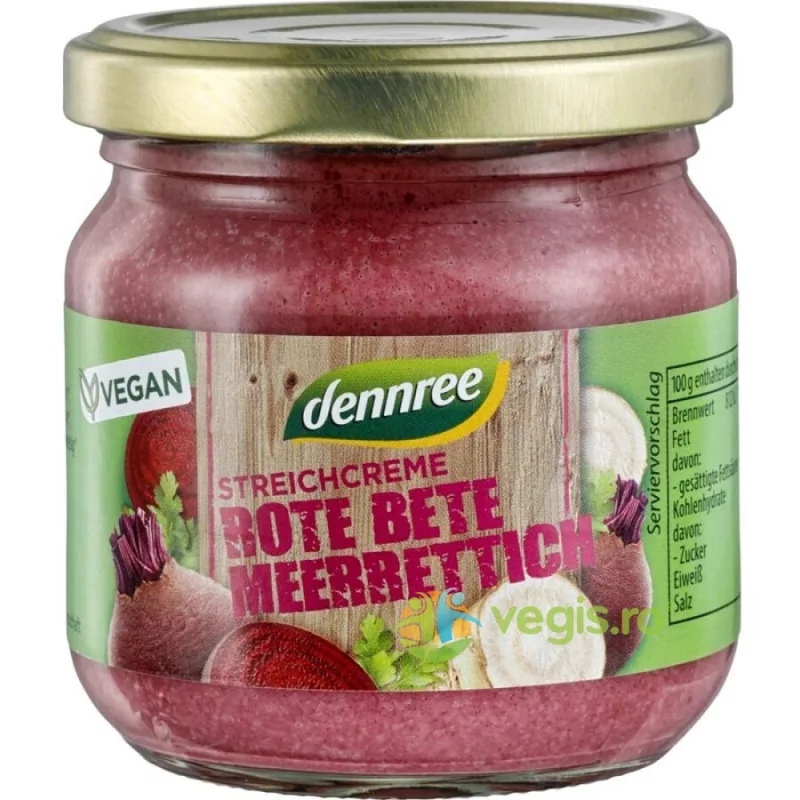 Pate Vegetal cu Sfecla Rosie si Hrean Ecologic/Bio 180g Dennree — preț și oferte