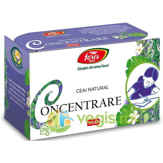Ceai Concentrare cu Frunze de Ginkgo Biloba (N163) 20dz FARES — preț și oferte