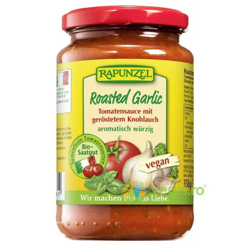 Sos de Rosii cu Usturoi Prajit Ecologic/Bio 350g Rapunzel — preț și oferte