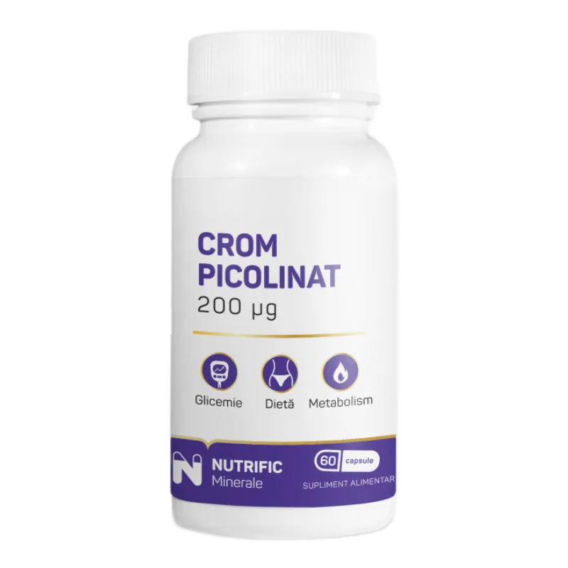 Crom picolinat 200mcg, 60 capsule, Nutrific — preț și oferte