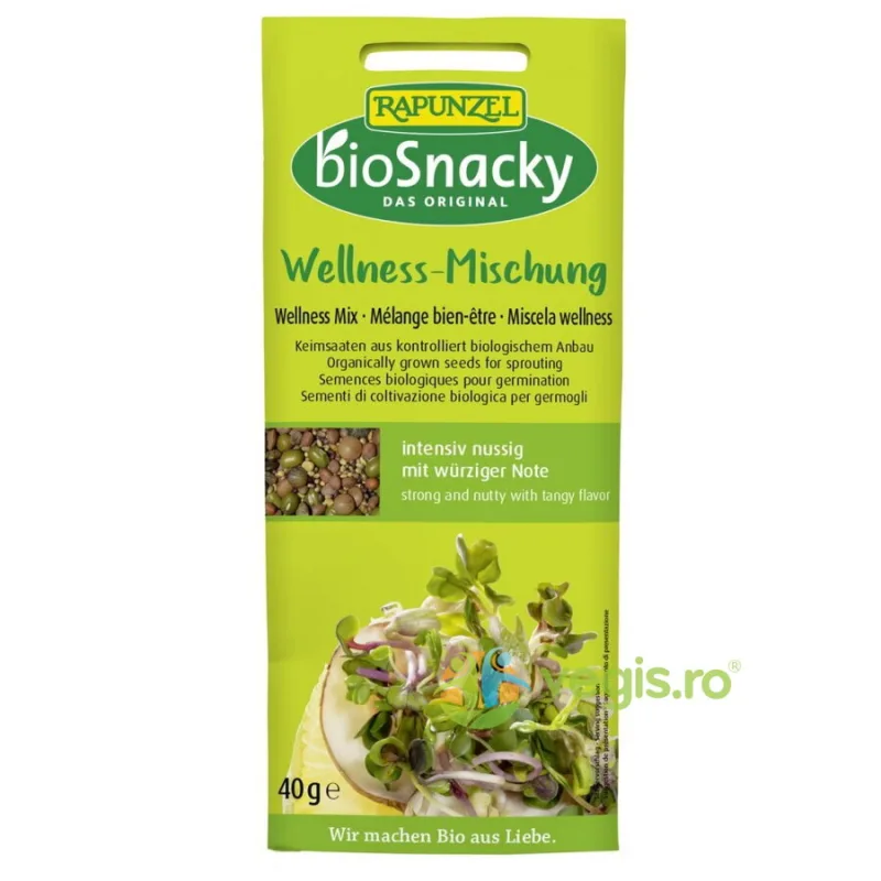 Amestec de Seminte Wellness pentru Germinat Ecologic/Bio 40g BIOSNACKY RAPUNZEL — preț și oferte