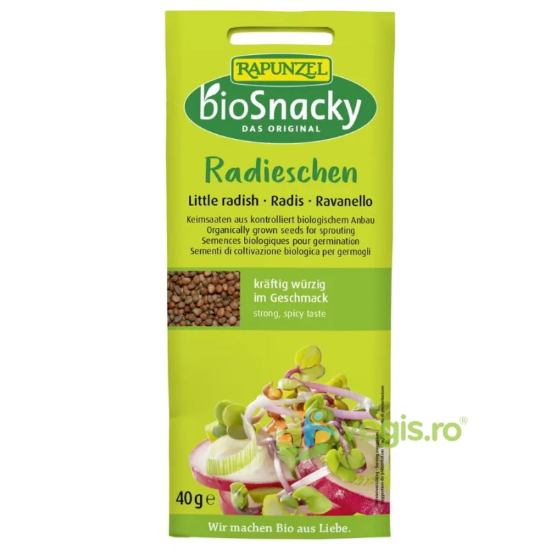 Seminte de Ridiche pentru Germinat Ecologice/Bio 40g BIOSNACKY RAPUNZEL — preț și oferte