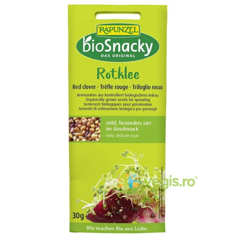 Seminte de Trifoi Rosu pentru Germinat Ecologice/Bio 30g BIOSNACKY RAPUNZEL — preț și oferte
