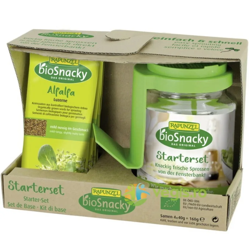 Set Starter pentru Germinat Ecologic/Bio 4x40g BIOSNACKY RAPUNZEL — preț și oferte