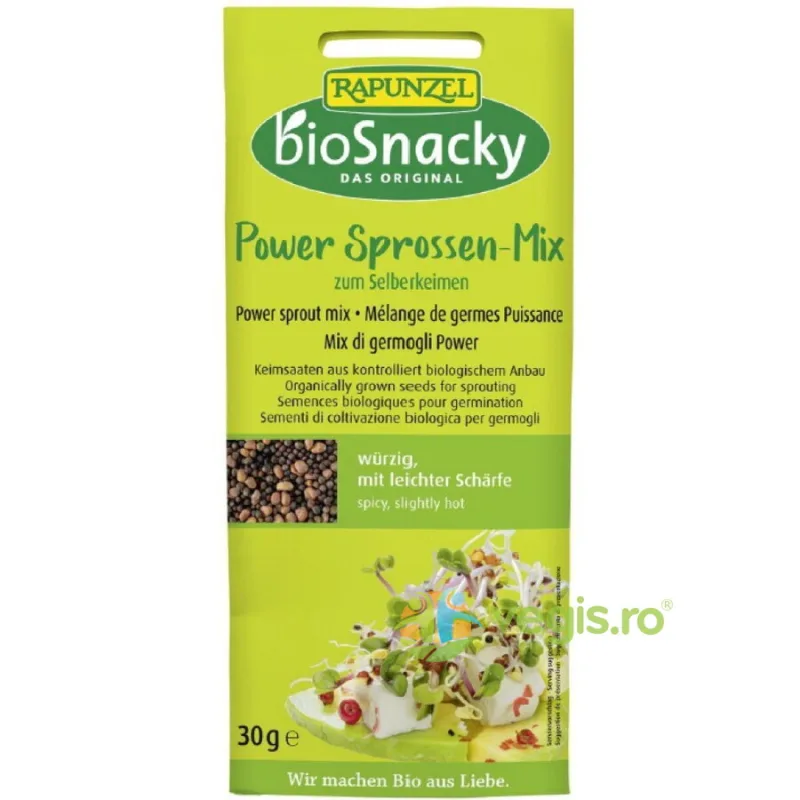 Amestec de Seminte Power pentru Germinat Ecologic/Bio 30g BIOSNACKY RAPUNZEL — preț și oferte