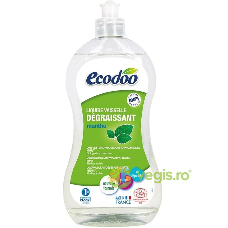 Detergent de Vase Degresant cu Otet si Menta Ecologic/Bio 500ml ECODOO — preț și oferte