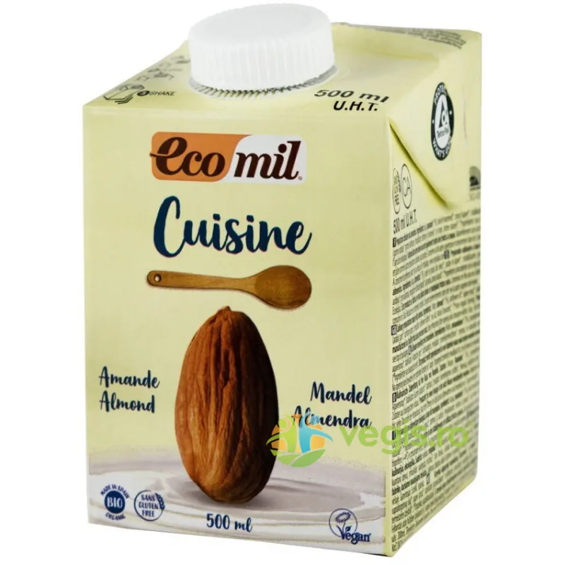 Crema Vegetala din Migdale pentru Gatit fara Gluten Ecologica/Bio 500ml — preț și oferte
