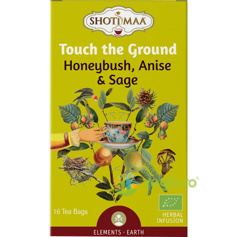 Ceai cu Honeybush, Anason si Salvie Touch de Ground Elements Ecologic/Bio 16dz Shotimaa — preț și oferte