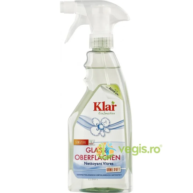 Solutie pentru Curatat si Degresat Sticle cu Pulverizator Ecologic/Bio 500ml KLAR — preț și oferte