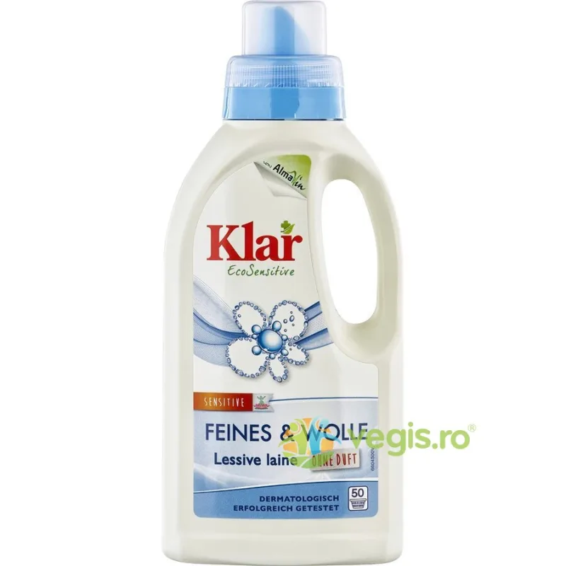 Detergent Lichid pentru Rufe Delicate si Lana Ecologic/Bio 500ml KLAR — preț și oferte