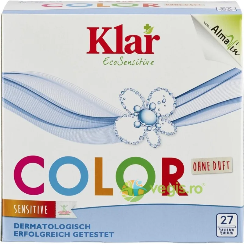 Detergent Sensitive pentru Rufe Colorate Ecologic/Bio 1.375kg KLAR — preț și oferte