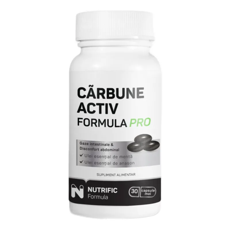Carbune activ formula pro, 30 capsule moi, Nutrific — preț și oferte