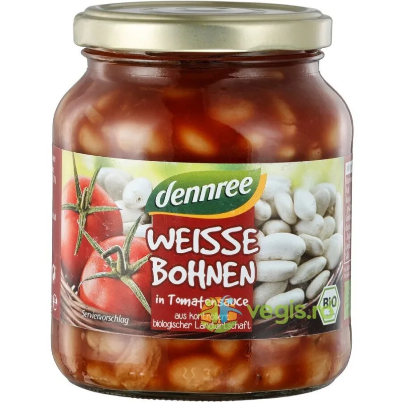 Fasole Alba in Sos de Rosii Ecologica/Bio 350g Dennree — preț și oferte