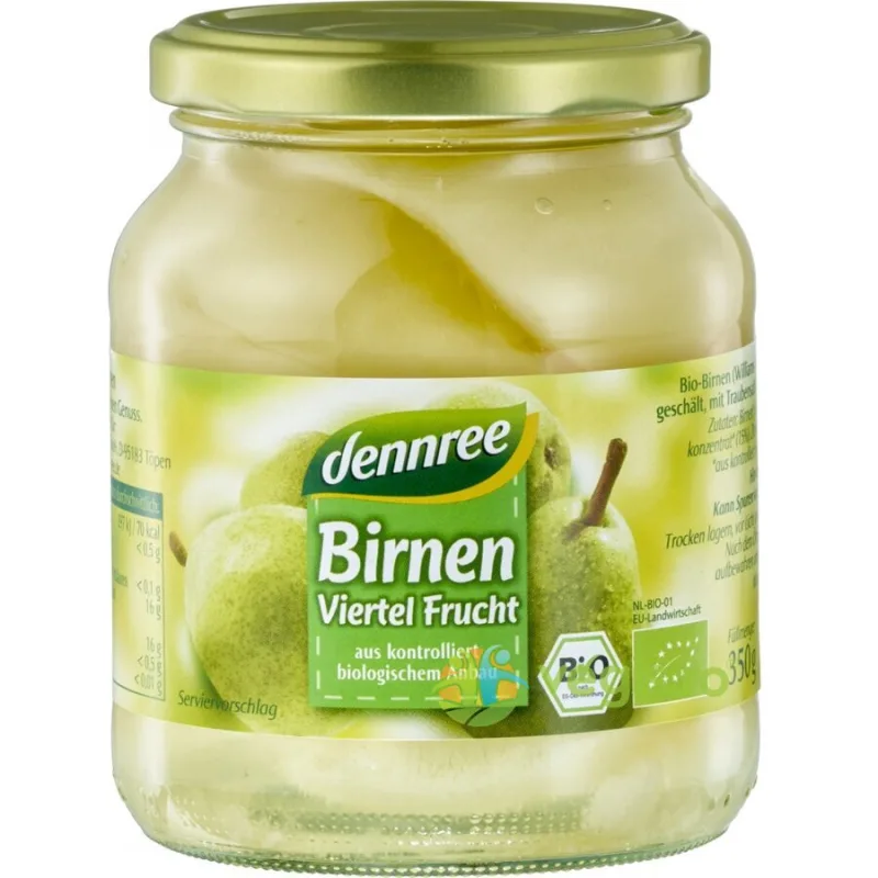 Compot de Pere Wiliams Ecologic/Bio 350g Dennree — preț și oferte