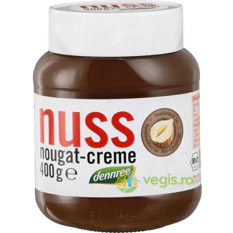 Crema de Ciocolata cu Alune Nuss-Nougat Ecologica/Bio 400g — preț și oferte