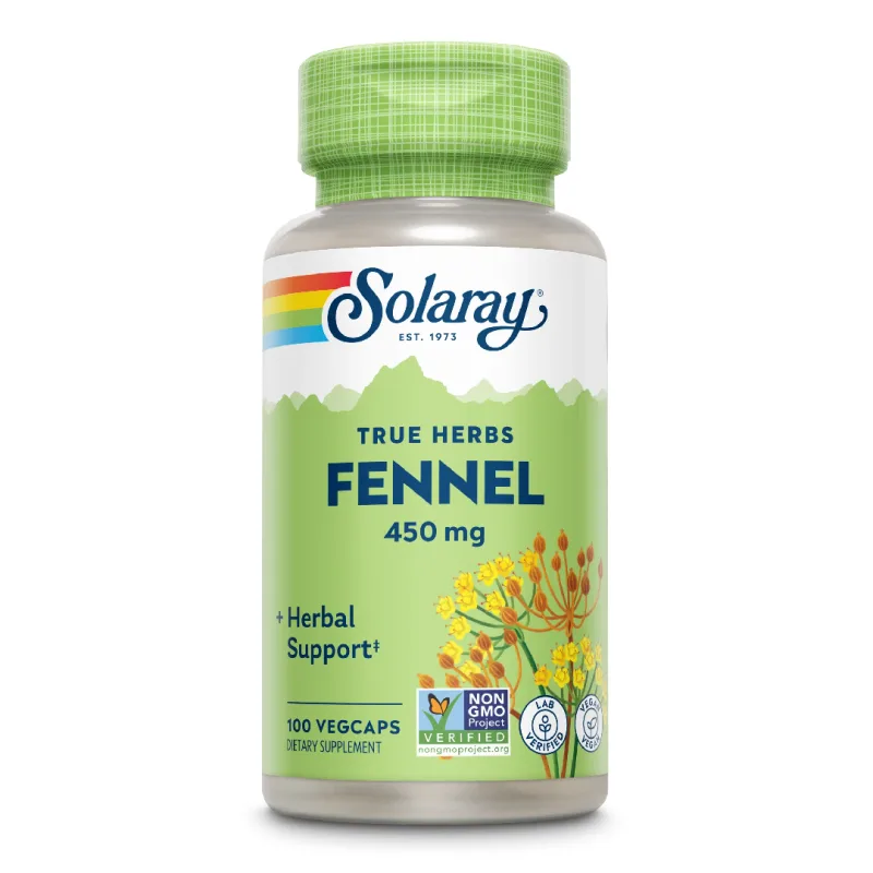 Fennel (Fenicul) 450mg Solaray, 100 capsule, Secom — preț și oferte