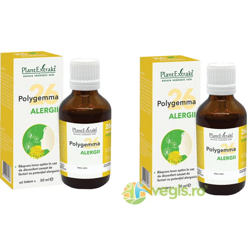 Pachet Polygemma 26 (Alergii) 50ml + Polygemma 26 (Alergii) 50ml PLANTEXTRAKT — preț și oferte