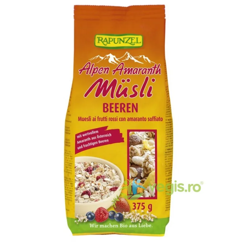 Musli cu Amarant si Fructe de Padure Ecologic/Bio 375g Rapunzel — preț și oferte