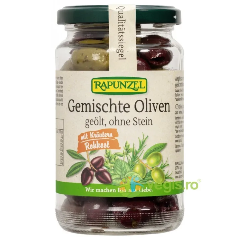 Amestec de Masline cu Ierburi fara Samburi Ecologic/Bio 170g Rapunzel — preț și oferte