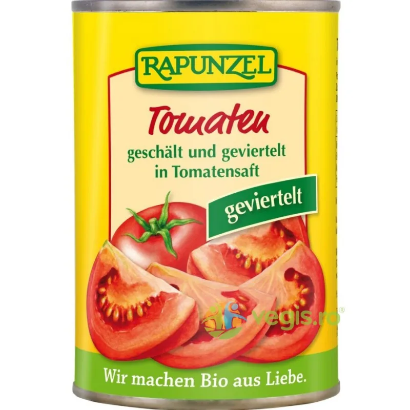 Tomate Cojite si Taiate in Doza Ecologice/Bio 400g Rapunzel — preț și oferte