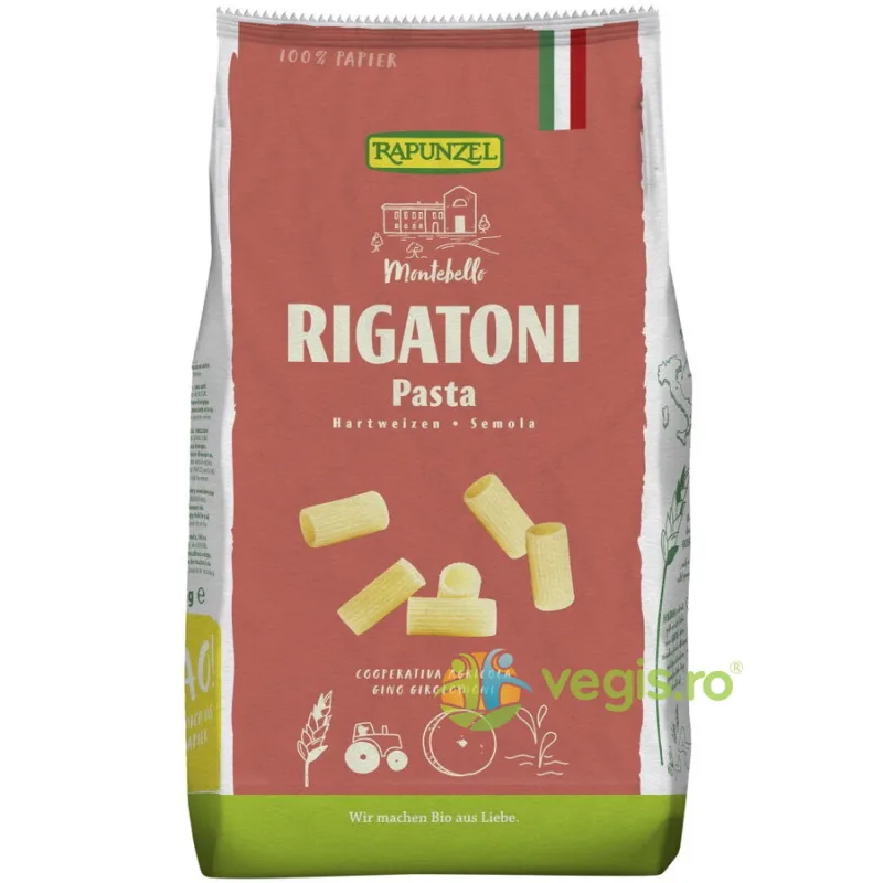 Paste Rigatoni Semola Ecologice/Bio 500g Rapunzel — preț și oferte